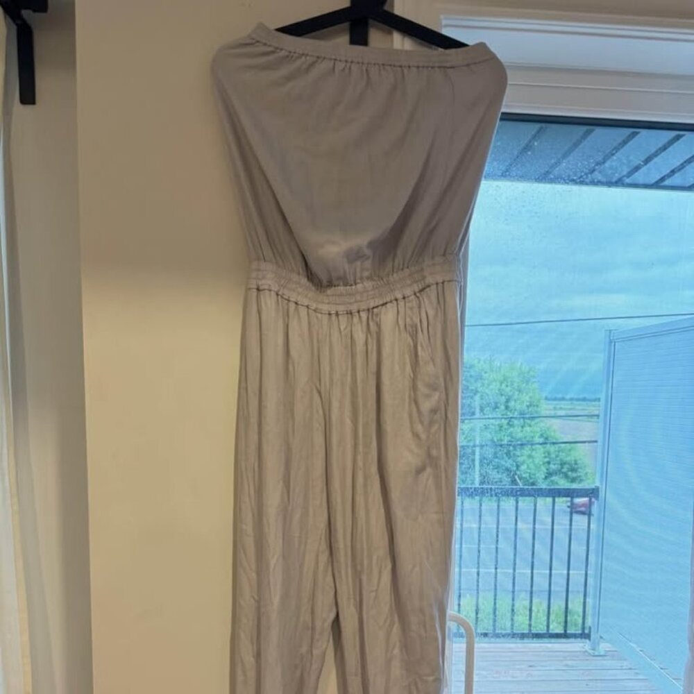 Sunday best black Tabata floral strapless jumpsuit (Grey)